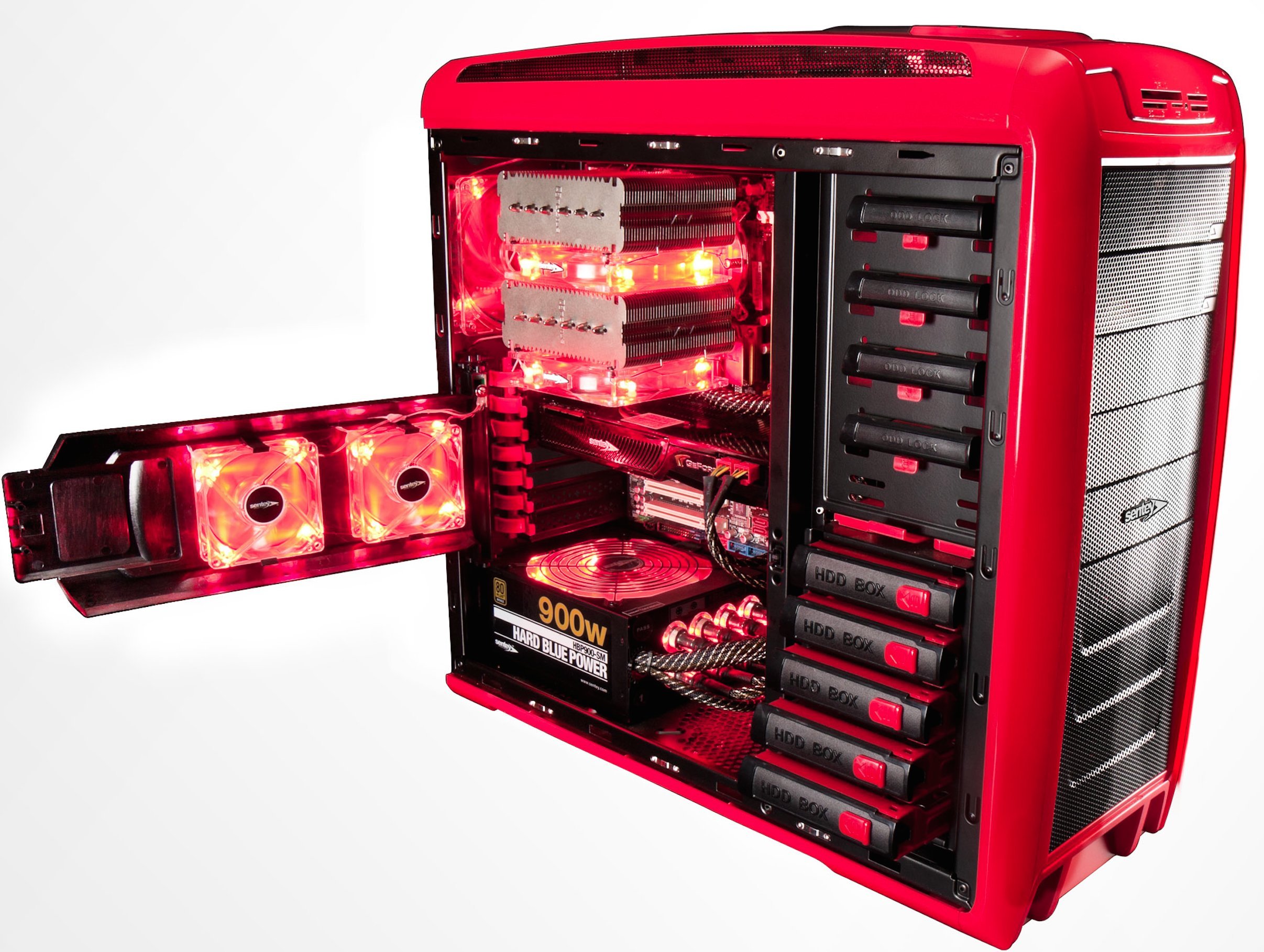 Sentey Arvina Gaming Case Gs6400 Red Color Computer Case