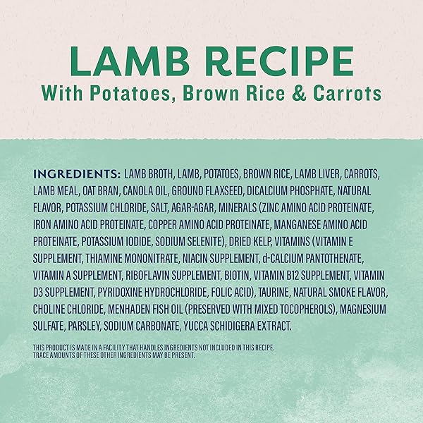 NATURAL BALANCE ORIGINAL ULTRA ADULT WET DOG FOOD, LAMB RECIPE WITH POTATOES, BROWN RICE & CARROTS, 13 OUNCE CAN (PACK OF 12)