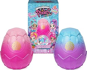 Hatchimals Pixies, Mermaids 2-Pack of Collectible Dolls with Real Ponytails and 6 Accessories (Styles May Vary)