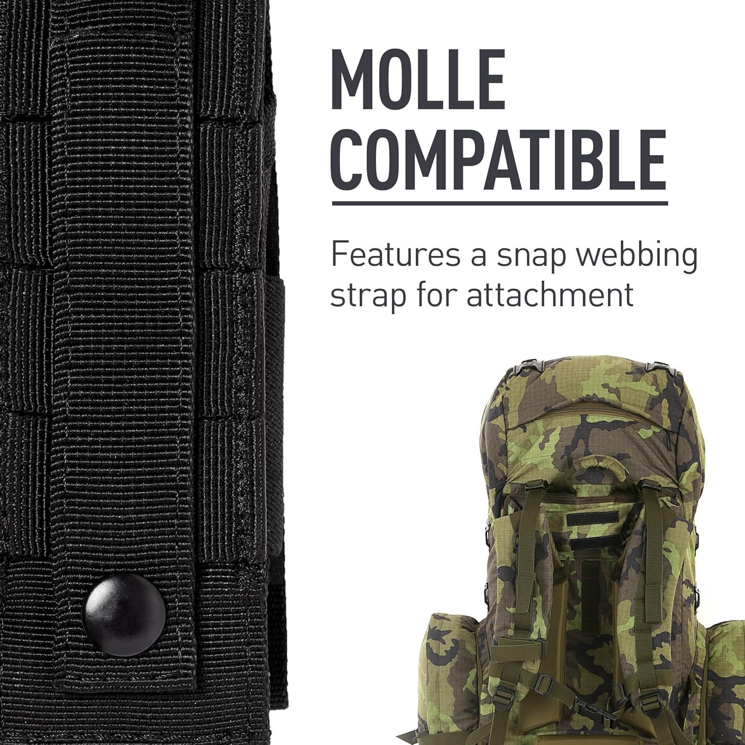 Leatherman Molle Sheath - Nylon Holster for Super Tool 300, Skeletool & More, Black, Extra Large - Image 5