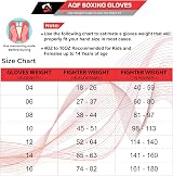 AQF Boxing Gloves Kids Adults 6oz-16oz Training Muay Thai Red 8oz view 2