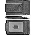 kinzd Money Clip, Front Pocket Wallet, Leather RFID Blocking Strong Magnet thin Wallet