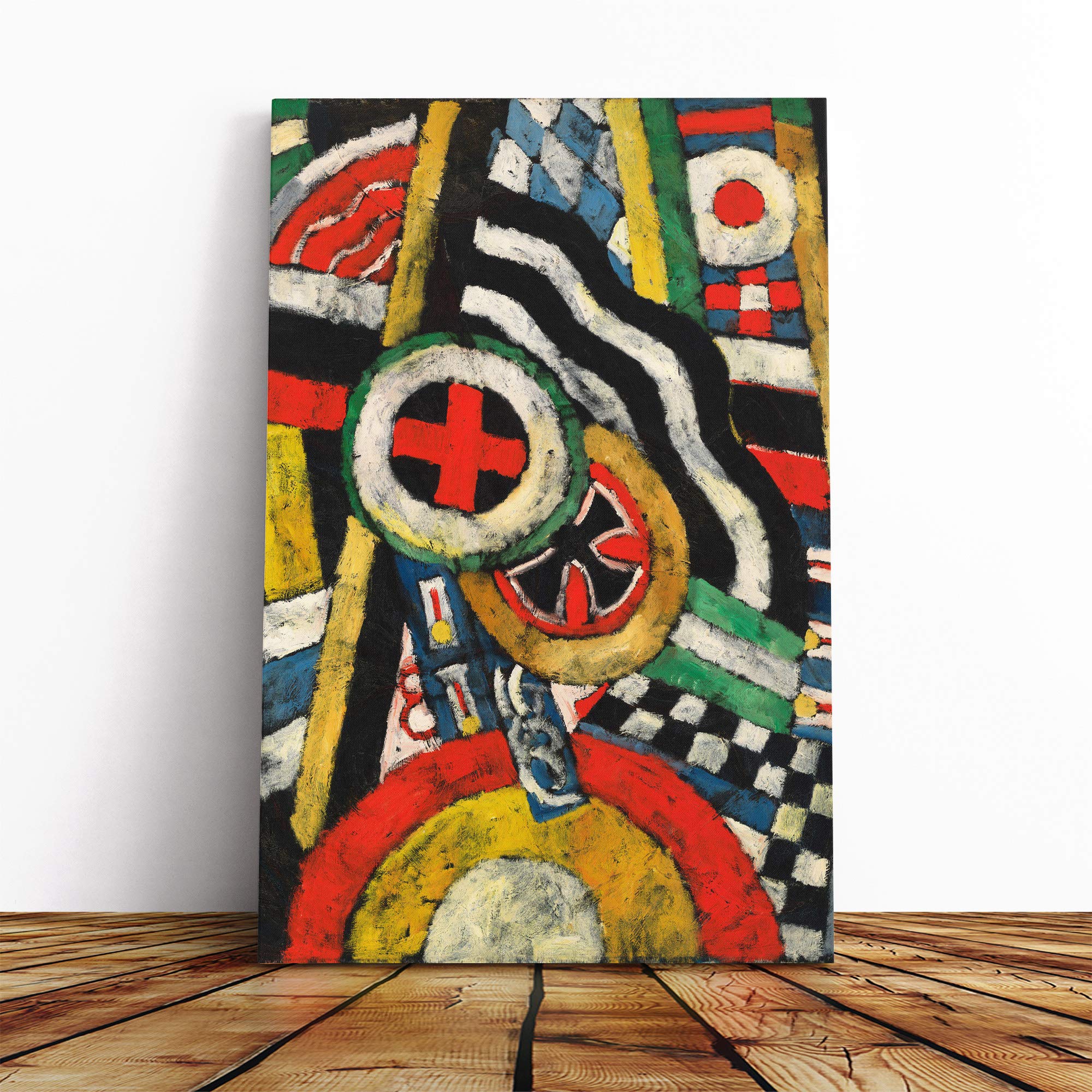 Marsden Hartley Painting Number Five Canvas Print | Gallery Wrapped 30mm Frame Wall Art | 20x14 inches | Ready to Hang | Modern Picture | Living Room Bedroom Lounge Office