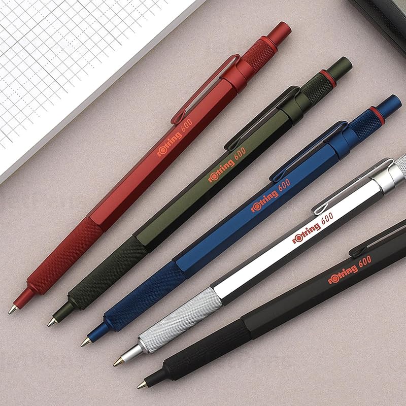 600 penna a sfera | punta media | inchiostro nero | corpo nero | ricaricabile