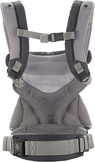 Amazon Com Ergobaby 360 All Carry Positions Ergonomic Baby Carrier Cool Air Mesh Plus Swaddler In Medium Large Clothing