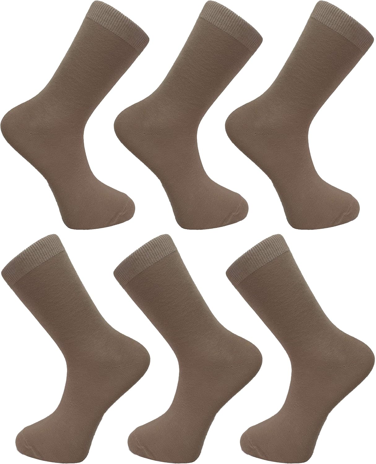 12 PAIRS OF LUXURY FINE KNITTED MENS BEIGE PLAIN COLOUR EVERYDAY SOCKS