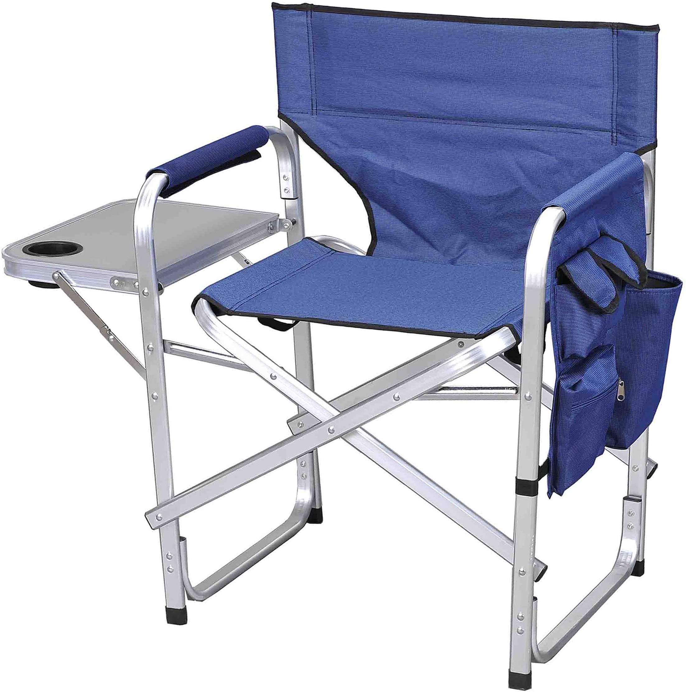 Silla de director plegable con respaldo completo SL1204BLUE para acampar con estilo (SL1204-BLUE)