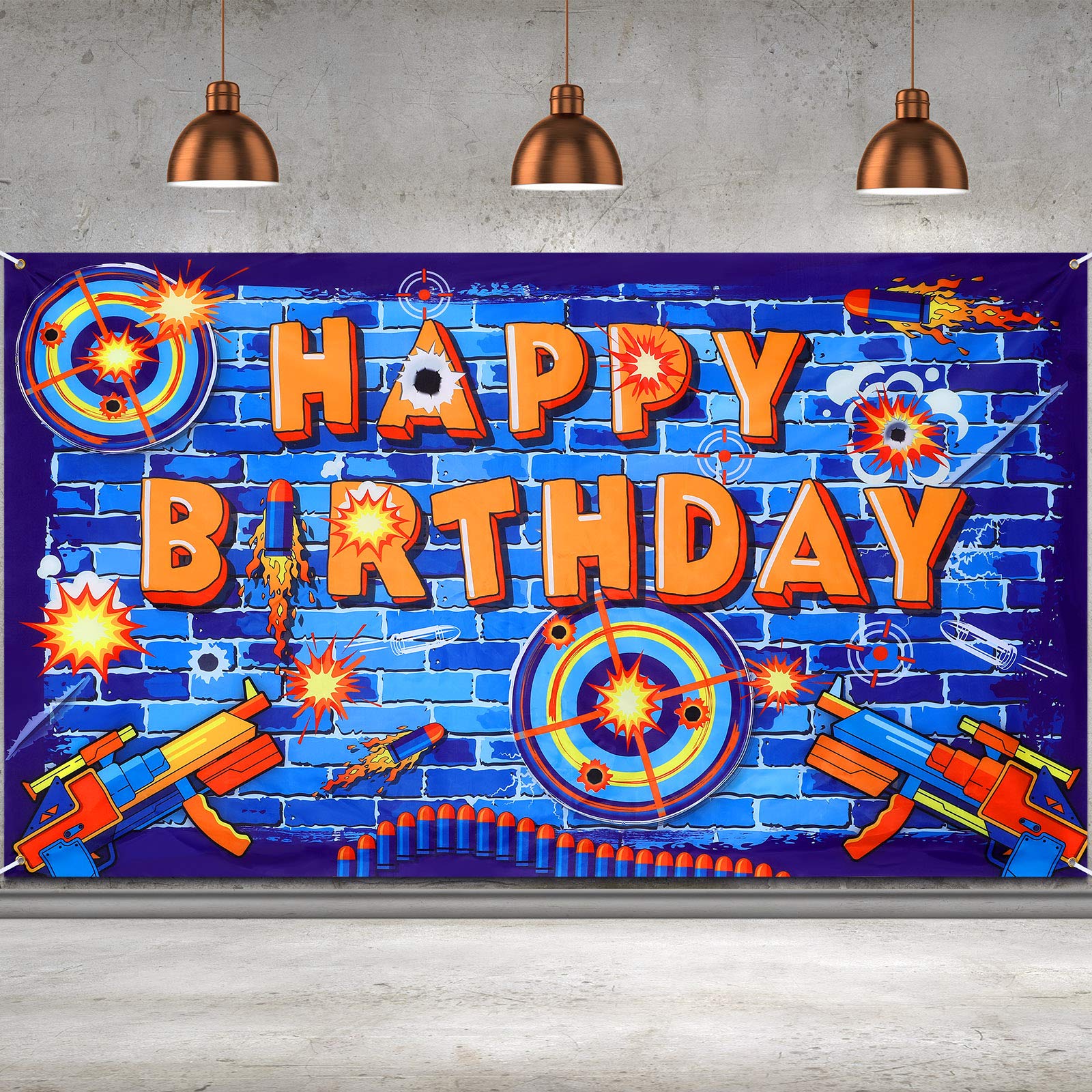 1 x 6 x 3.6 Foot Dart Party Background Dart Happy Birthday Background Target Shooting Photography Background for Dart Birthday Party Decoration Supplies Photo Booth Props