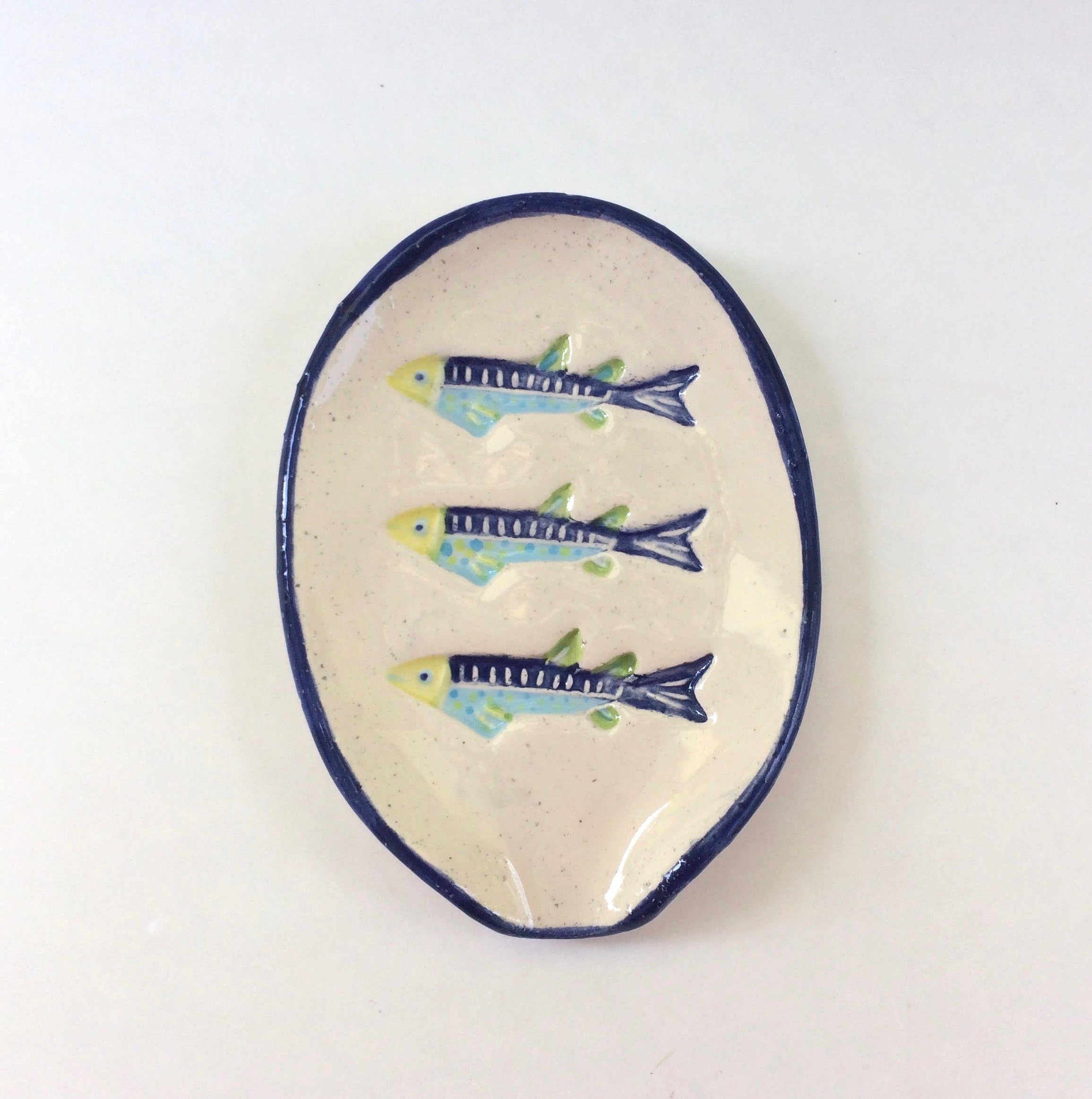 Nautical Fish Spoon Rest, Handmade Ceramics