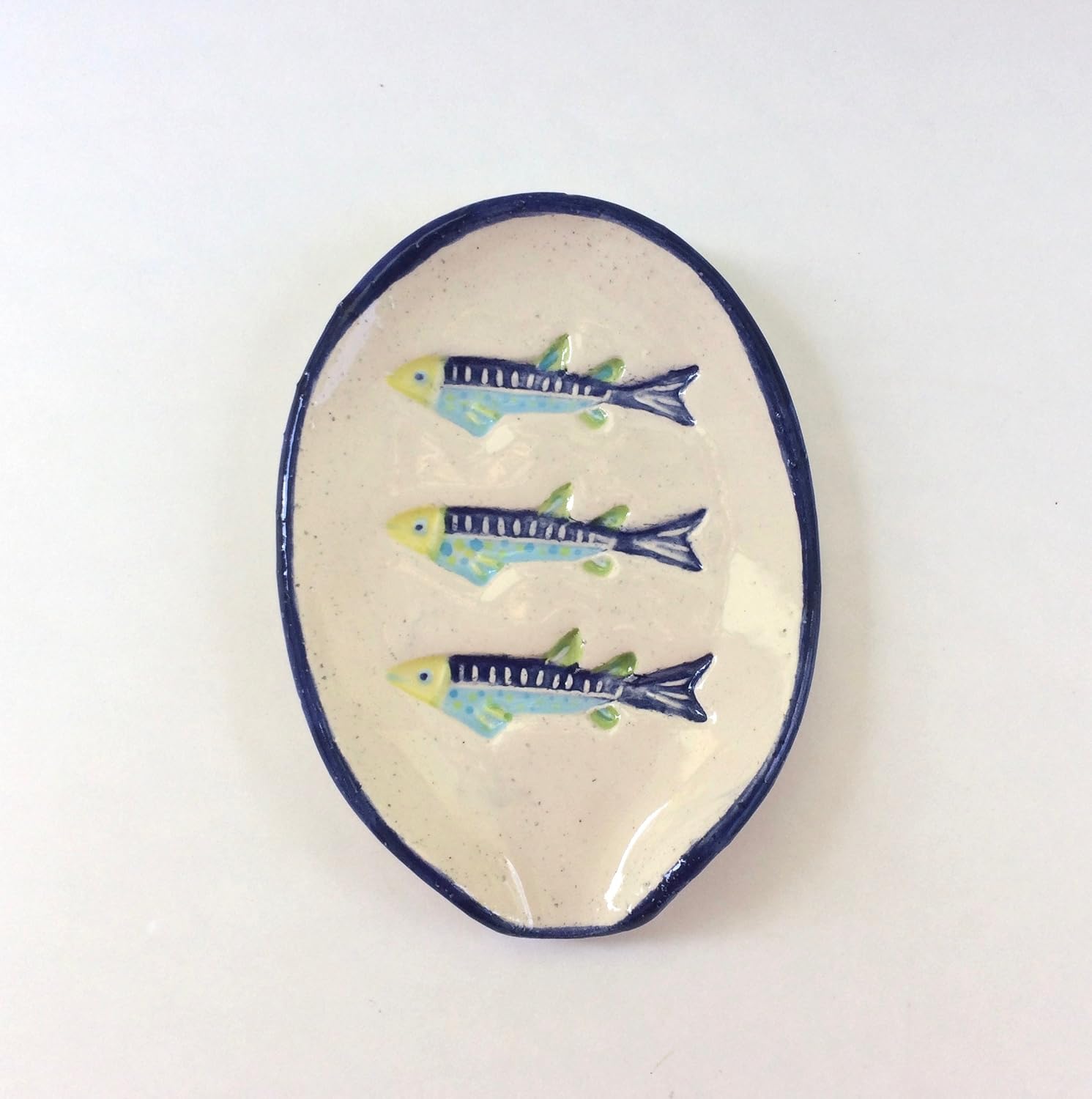 Nautical Fish Spoon Rest, Handmade Ceramics Handmade
