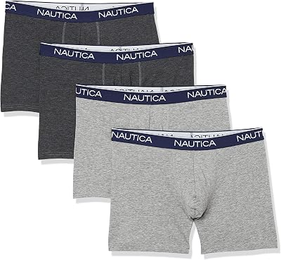 Calzoncillos Tipo bóxer elásticos para Hombre, 4 Unidades, 2 carbón, 2 Gris Claro, Mediano