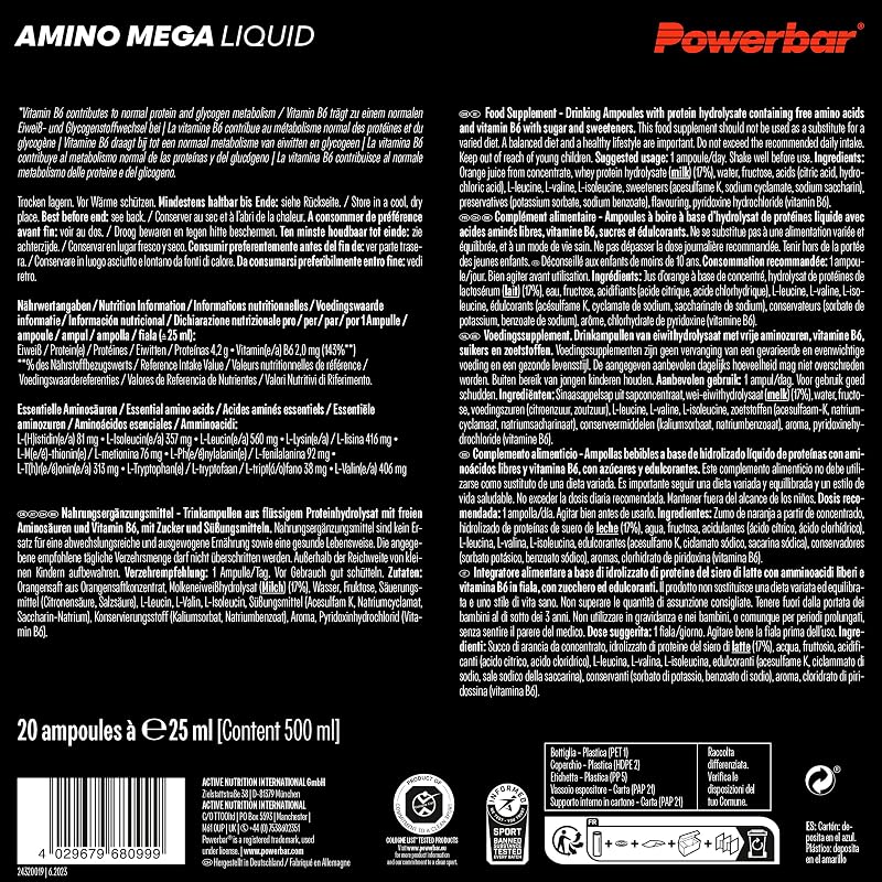- Black Line - Amino Mega Liquid - 20x25ml - Vitamina B6