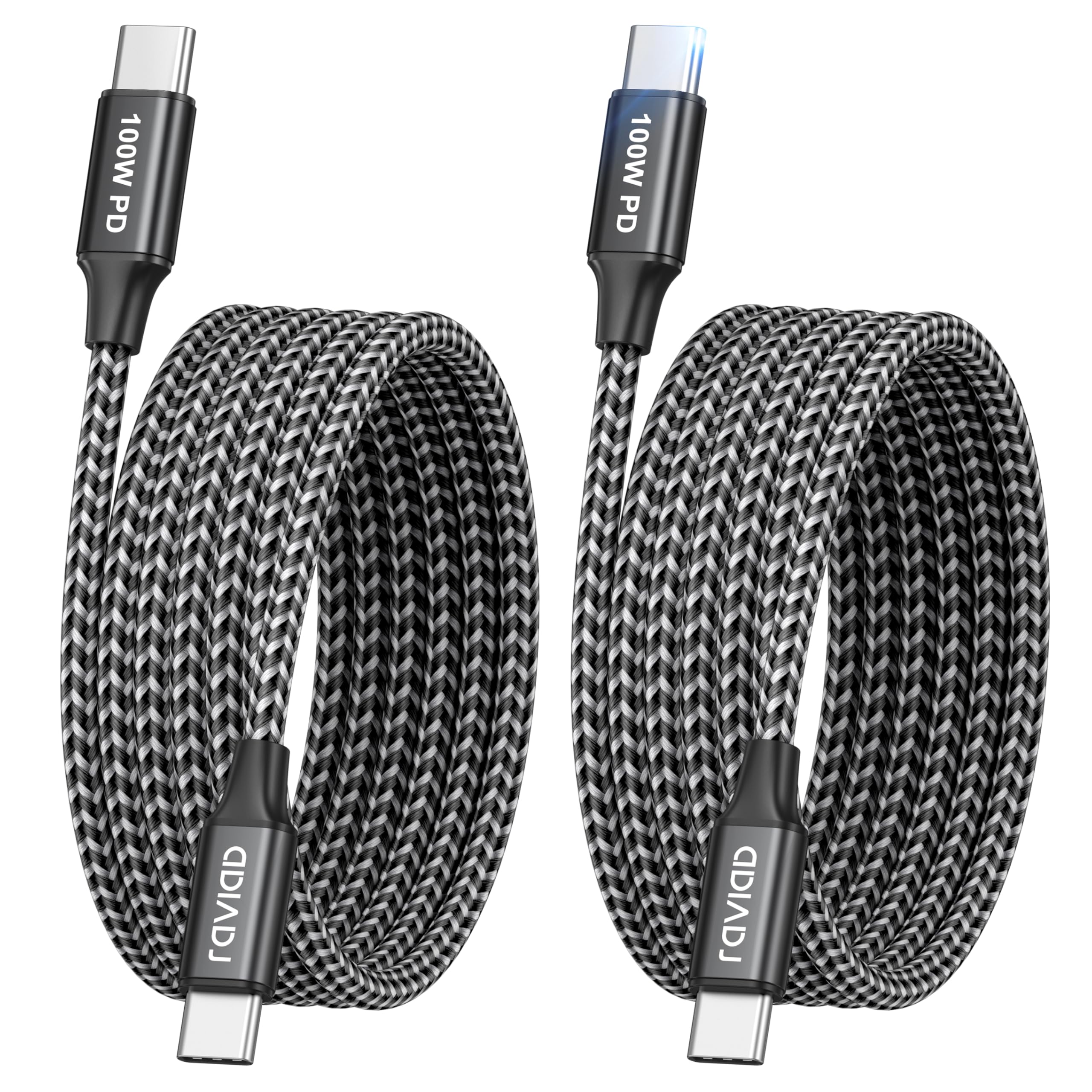 RAVIAD USB C Kabel Lange [2 Stück 3m], 100W Ladekabel USB C PD 3.0