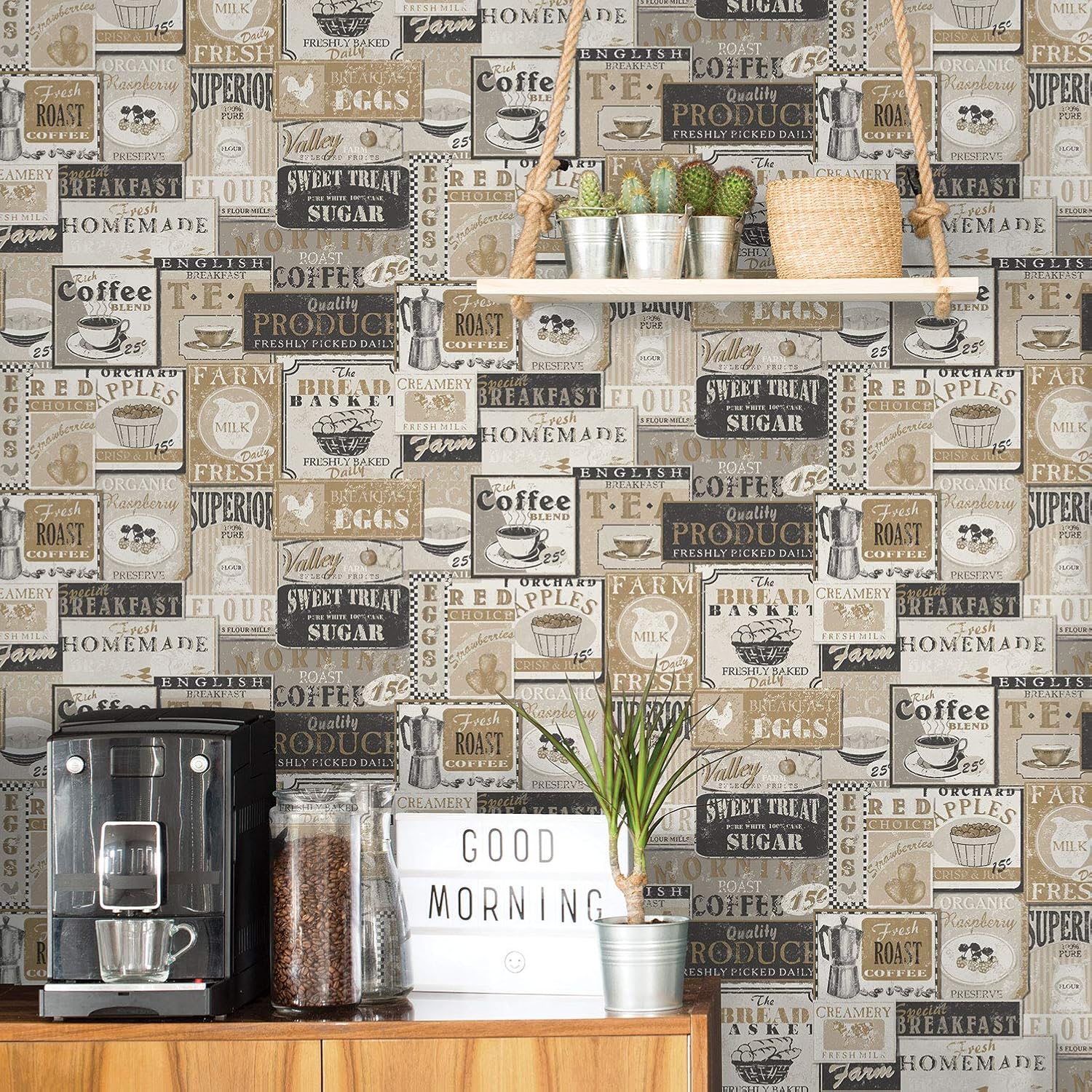 Galerie G12298 Kitchen Recipes Wallpaper, Black - Image 3
