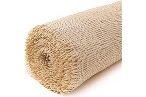 LABACRAFT 24" Width Square Rattan Cane Webbing Roll 12 Feet Fine Radio Net Mesh Pre Woven Open for Caning Projects Rattan Fabric Furniture Woven Rattan Sheet Crafts Chair Caning Supplies Wicker (12 Feet)