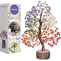 FASHIONZAADI 7 Chakra Tree of Life - Crystal Tree - Crystal Tree for Positive Energy - Gemstones and Crystals - Feng Shui Tre