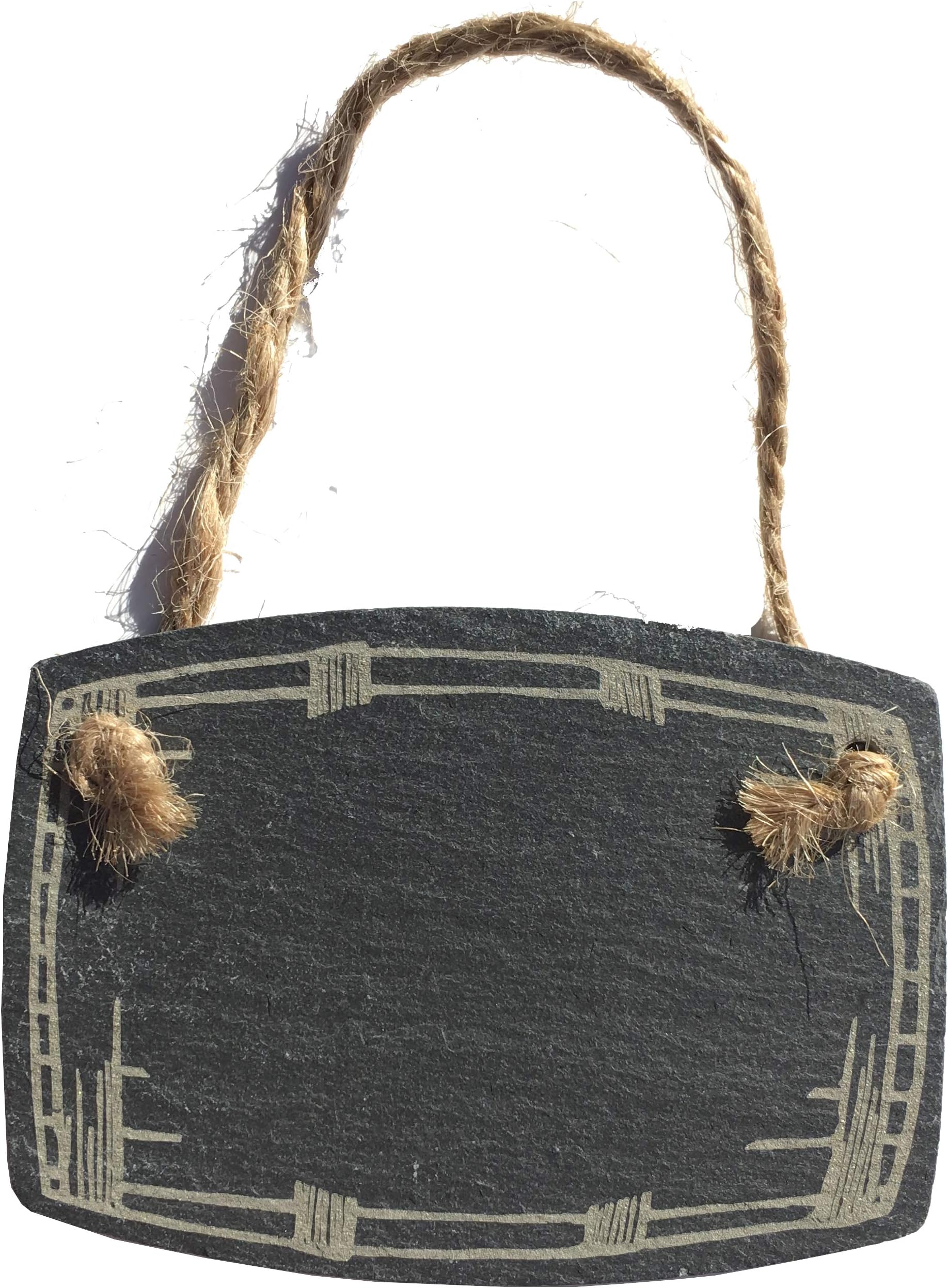 Barrel Shaped Slate Decanter Tag - Write w/Chalk or Chalk Pen - Custom Liquor Decanter Labels, Choose Your Own Text - Whiskey, Bourbon, Scotch, Gin, Rum, Vodka, Cognac, etc (One)