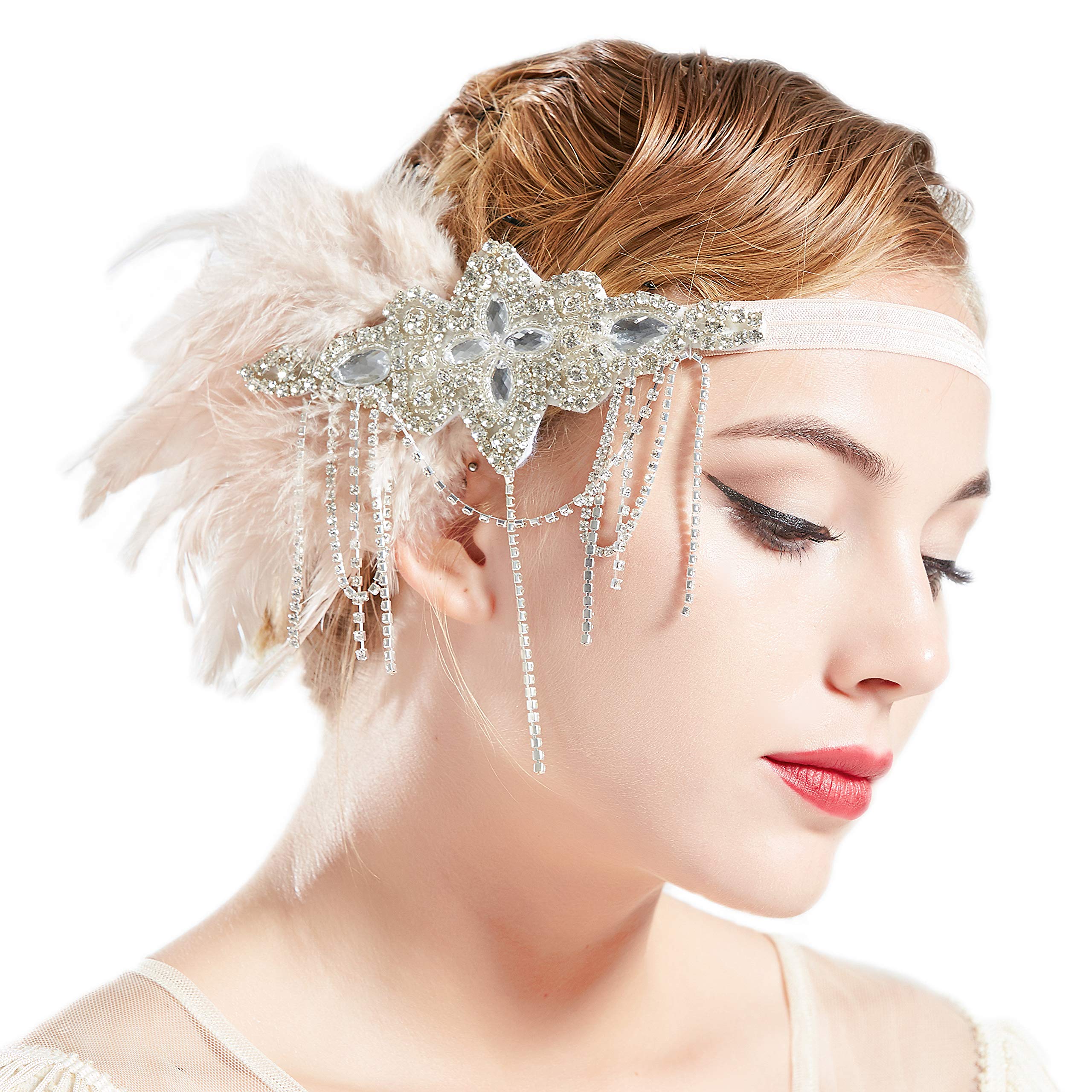 Coucoland Feather Headband 1920s Headpiece Vintage 1920s Flapper