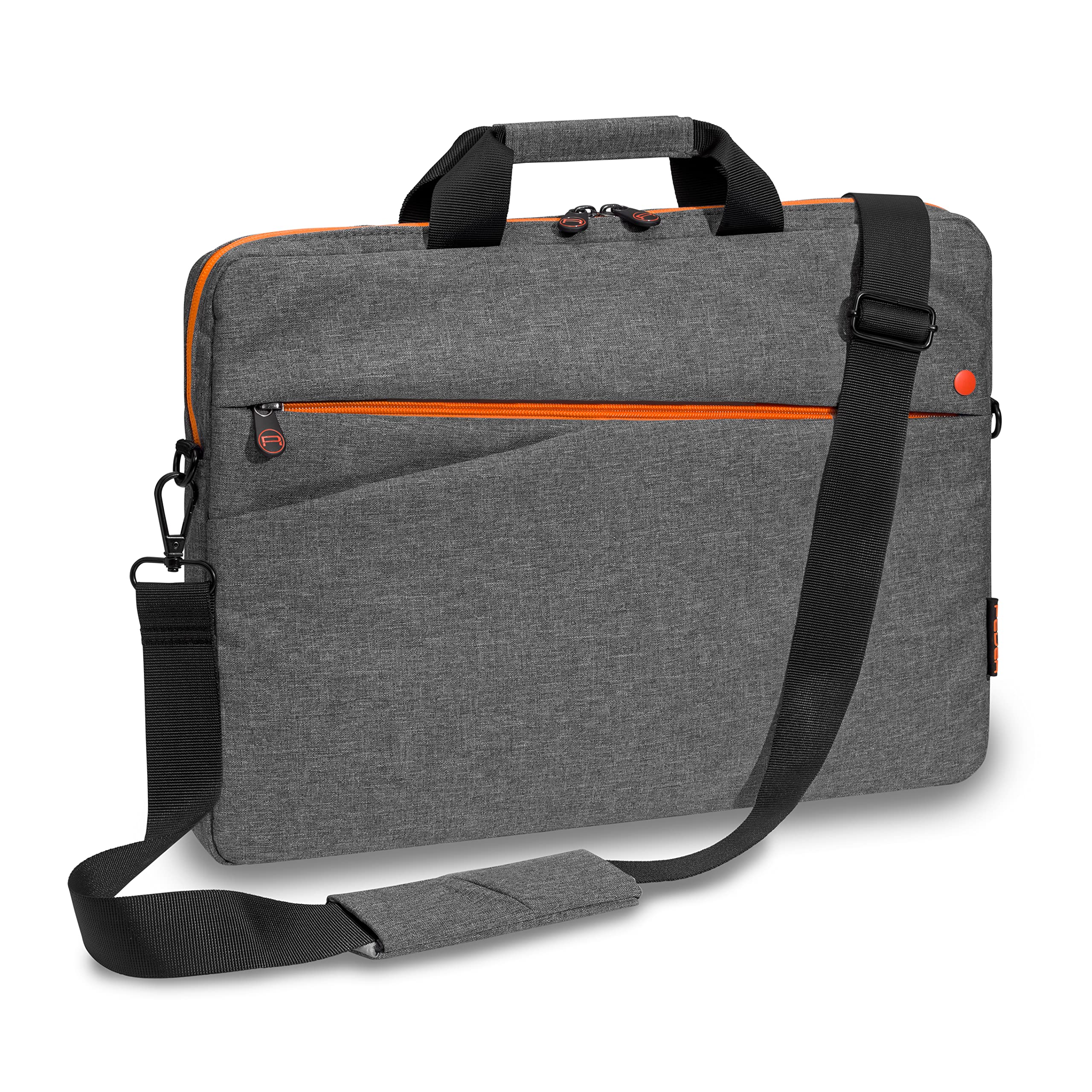 Pedea Laptop Bag Fashion Notebook Bag up to 17.3 Inches (43.9 cm) Shoulder Bag with Shoulder Strap Grey/Orange