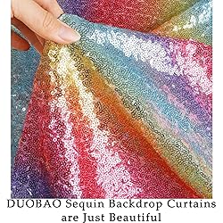 DUOBAO Sequin Backdrop Curtain 4FTx8FT Photography