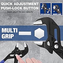 WORKPRO 10-Inch Pliers Wrench, CR-V Construction