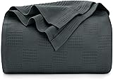 Utopia Bedding Smoke Gray 100% Cotton Blanket