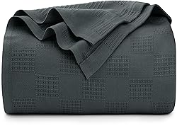 Utopia Bedding Smoke Gray 100% Cotton Blanket