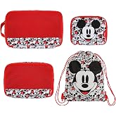 Disney Mickey Mouse Character Face 4-Piece Packing Cube & Laundry Bag Set