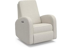 Storkcraft Santa Monica Power Recliner Swivel Glider (Dune Basketweave) – GREENGUARD Gold Certified, CertiPUR-US Certified Fo
