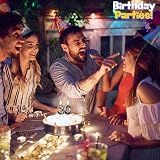 TOYVENTURES 3D Number Birthday Candles 15 Black Smokeless Safe Cake Topper view 3