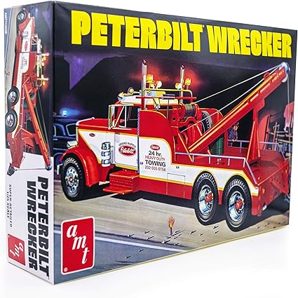 Amazon Com Amt Peterbilt 359 Wrecker Model Kit 1 25 Scale