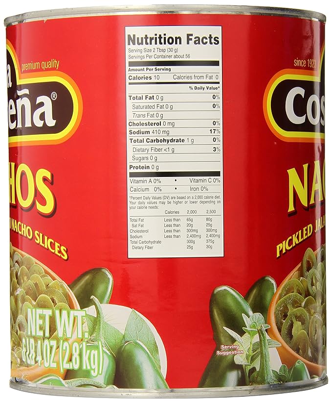 Amazon Com La Costena Nacho Jalapeno 6lb 4 Ounce Peppers Produce Grocery Gourmet Food