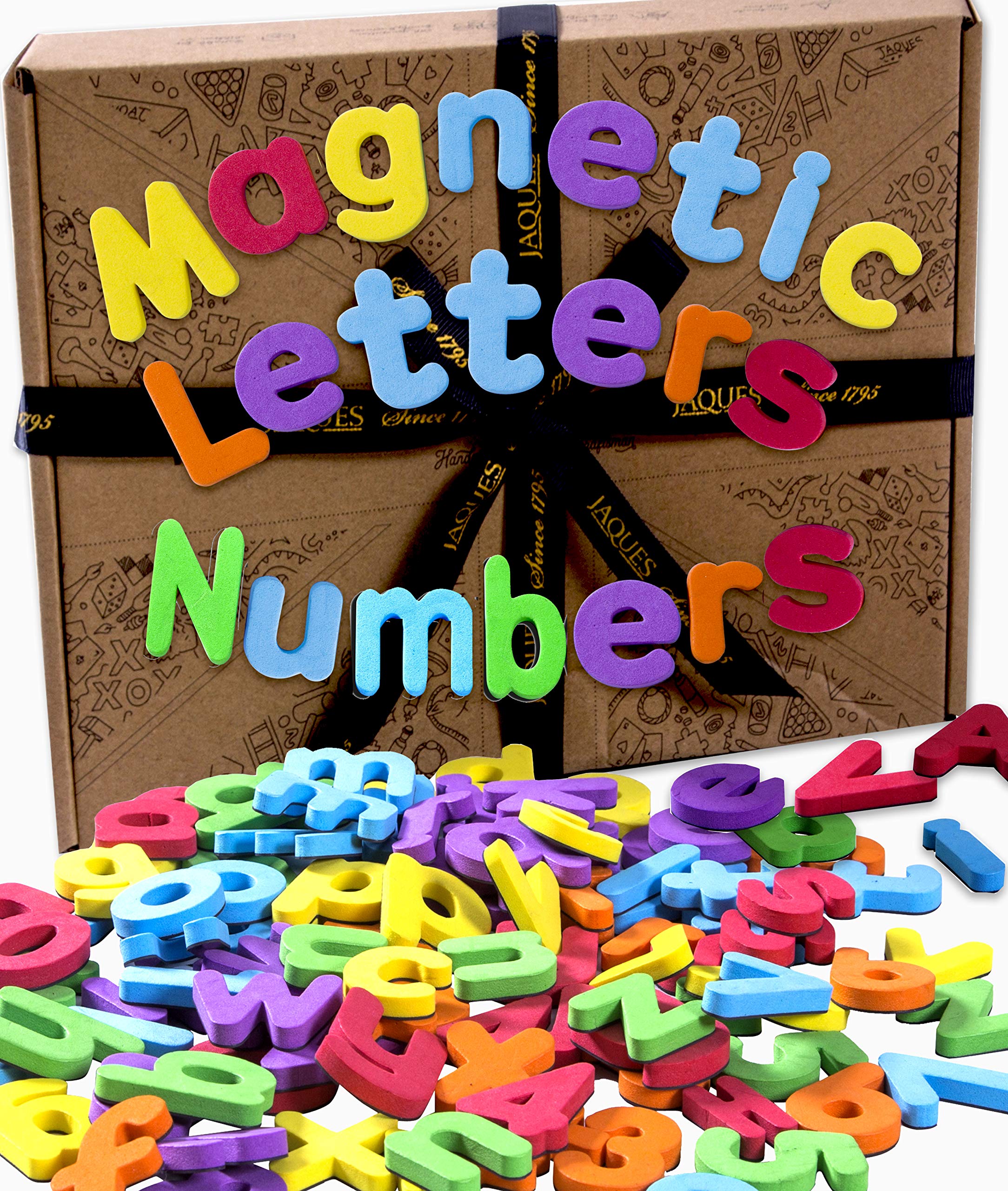 Jaques of London | Magnetic Letters and Numbers | Fridge Magnets | Magnetic Letters | Soft Plastic Toy | Educational Toys - Since 1795