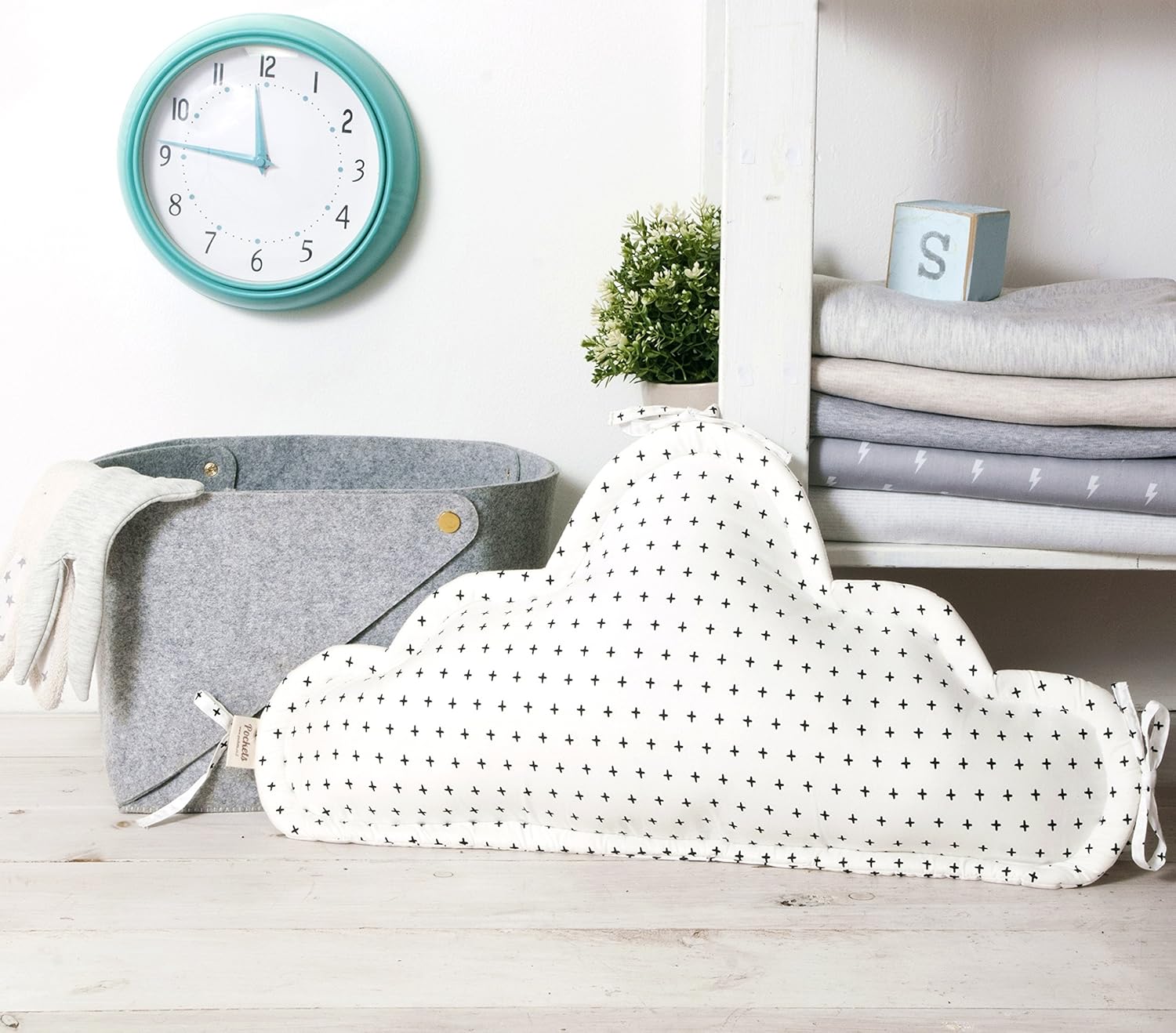 Amazon Com Black White Cloud Pillow Decorative Crib Back