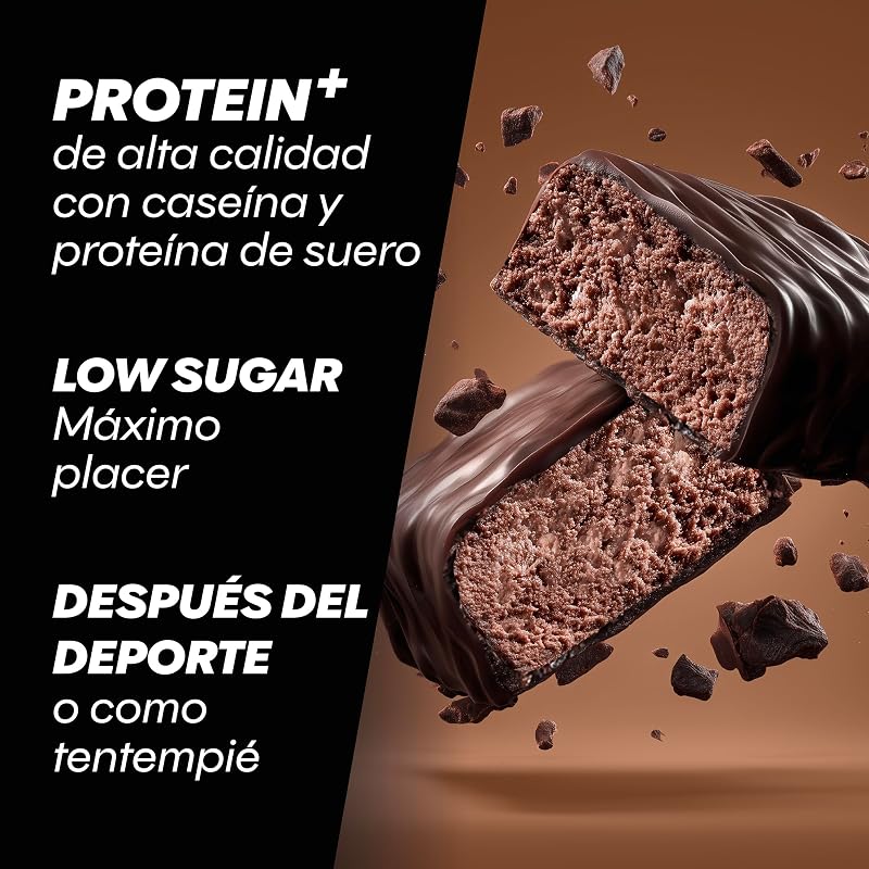 - Protein Plus - Baixo Açúcar - Brownie de Chocolate - 30x35g - Barra com apenas 107 Kcal - Barra fitness com fibra
