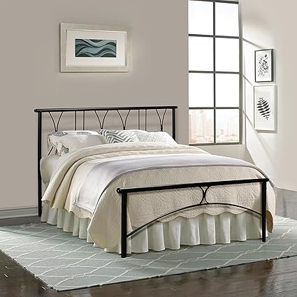 Furniturekraft Double Size Bed (Black)