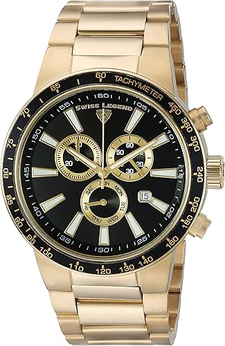 Amazon Com Swiss Legend Men S 10057 Yg 11 Ga Endurance Analog Display Swiss Quartz Gold Watch Watches
