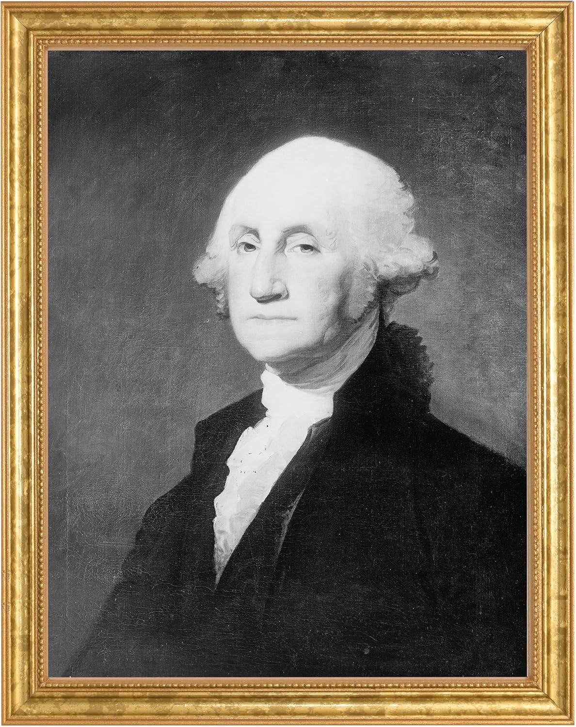 Photographs - George Washington Photograph in a Aged Gold Frame - Historical Artwork from 1900 - (8.5