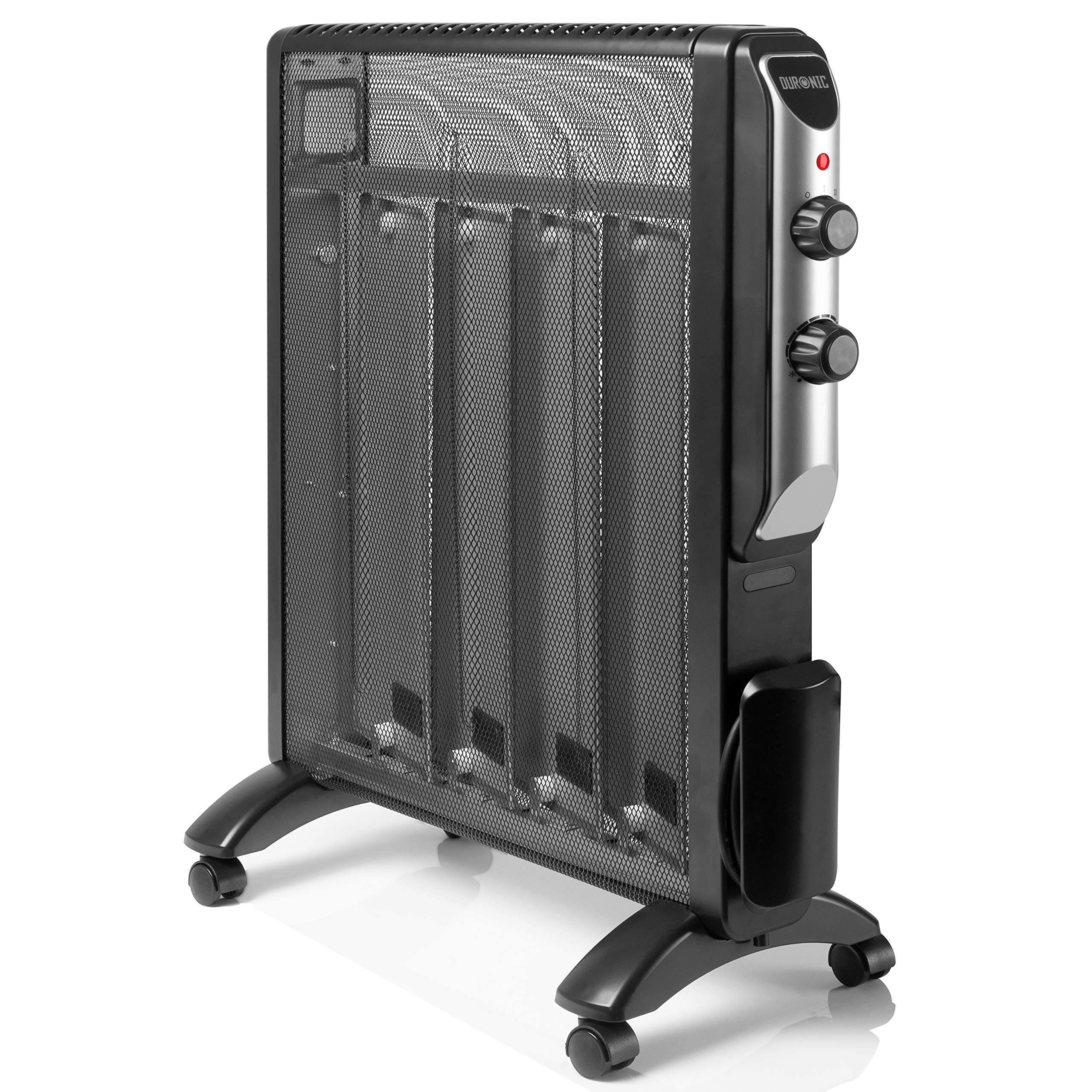 Duronic Electric Heater HV220 Oil Free Radiator Convection Heater 2000W Free Standing Radiator Mica Panel Heaters Portable Radiators with Micathermic Panels Convector for Home, Bedrooms, Offices