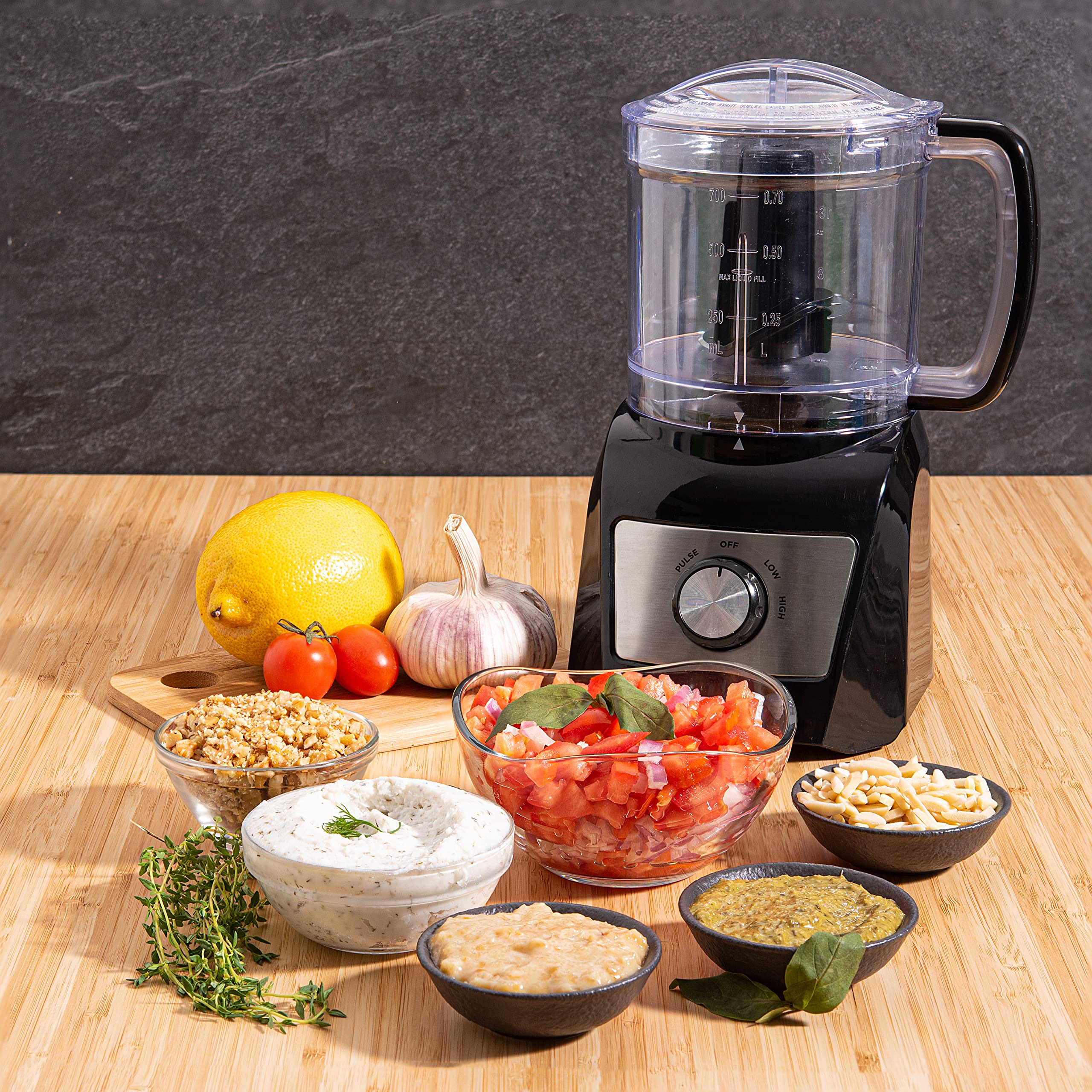 Moss & Stone 3 Cup Mini Food Processor, Strong Vegetable Chopper for