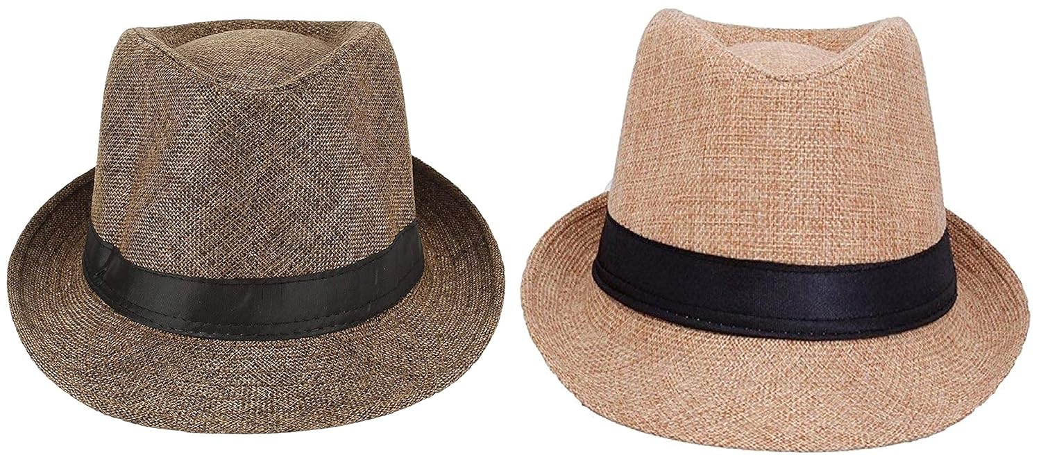 mens fedora hat brown