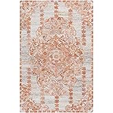SAFAVIEH Area Rug 4x6 - Marquee Collection - Orange & Beige, Handmade, Ideal for Living Room, Bedroom, Dining Space (MRQ127P)