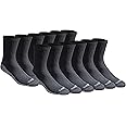 Dickies Men's Dri-Tech Moisture Control Comfort Length Mid-Crew Socks, Available in M-XL (6, 12 Pairs)