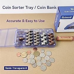 Byteen8 Coin Counter Coin Sorter｜2Packs Mini Coin