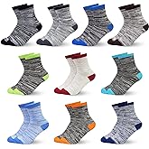 GENTABY Kids Socks for Boys Girls (1-14 Years) | Toddler to Youth Crew Socks | Soft Breathable Cotton, Snug Fit