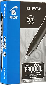 Pilot Frixion Erasable Rollerball Pen 0.7 mm Black Box of 12 view 4