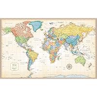 Classic Edition World Wall Map Paper Rolled: Rand McNally