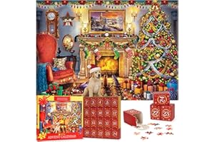 TERVOREX Advent Calendar 2025 Christmas Jigsaw Puzzles, Christmas Countdown Calendar for Kids Teens Adults, 24 Boxes of 1008 Pcs Puzzles Advent Calendars Xmas Gifts Toys for Kids, G7165