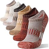 Merino Wool Ankle Athletic Running No Show Socks Cushioned Breathable Sports Warm Thick Socks for Men and Women 6 Pairs