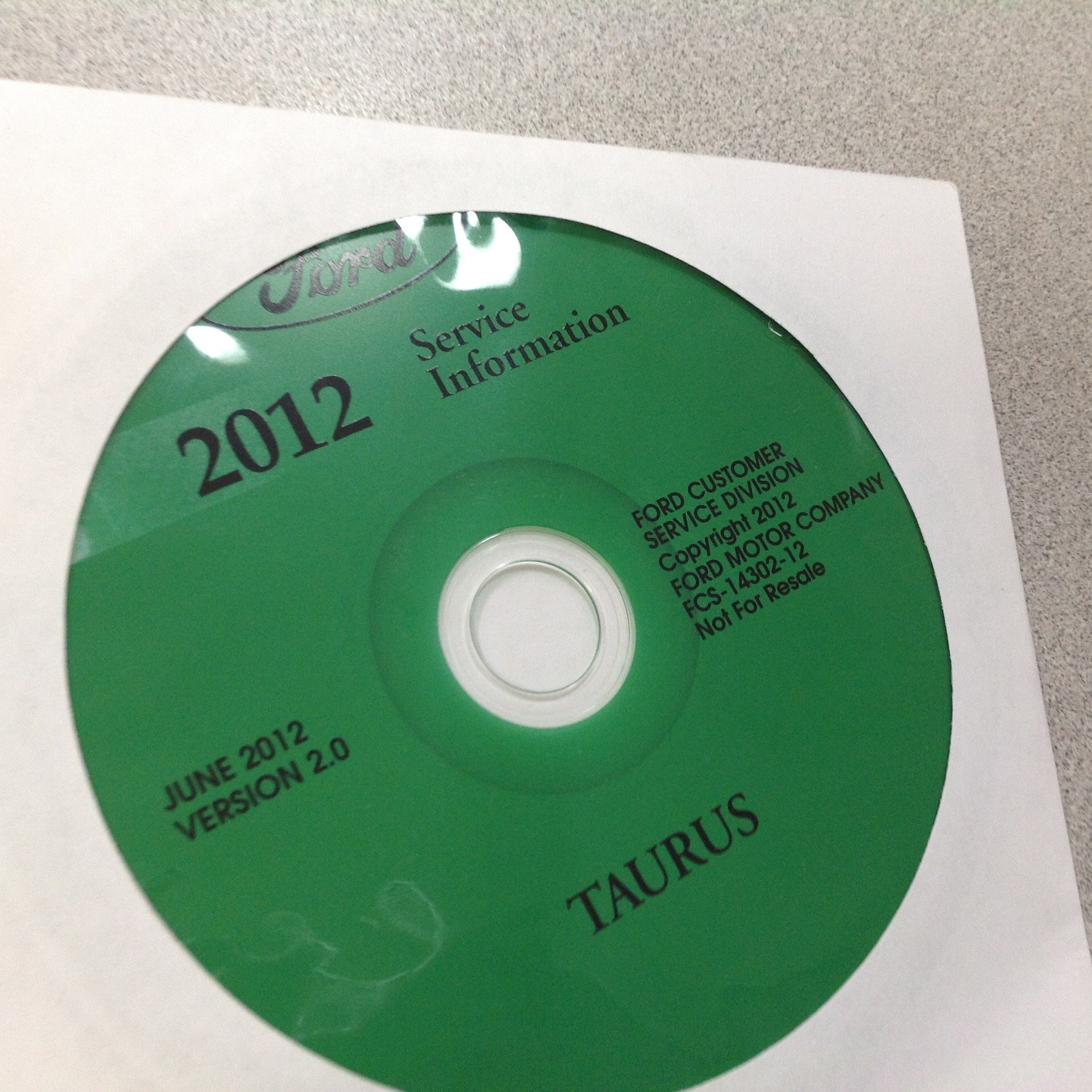 2012 Ford TAURUS Workshop Repair Service Shop Manual CD NEW Multimedia CD –  2012